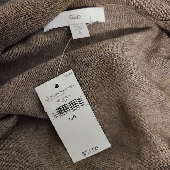 NWT GAP Brown Lightweight Open Cardigan L - Picture 7 of 7